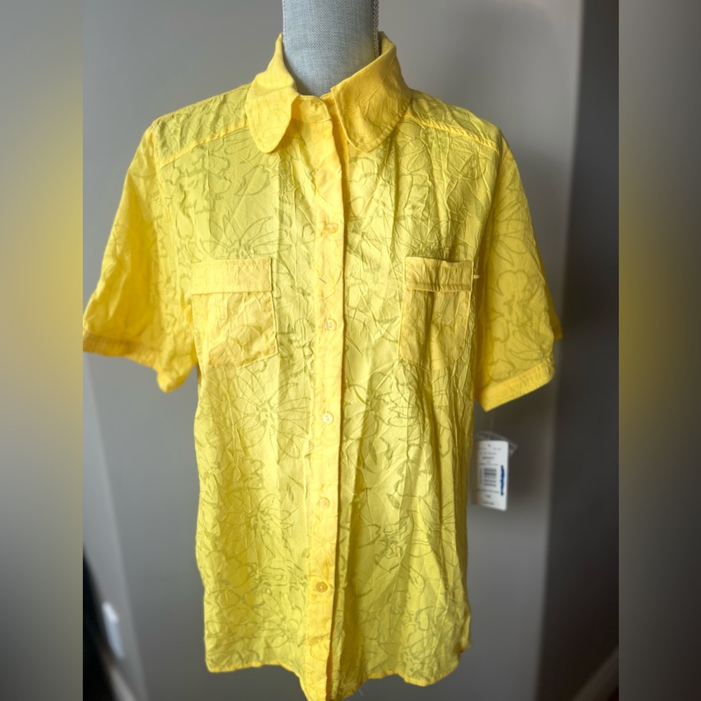 Allison Daley Vibrant Yellow Button Down